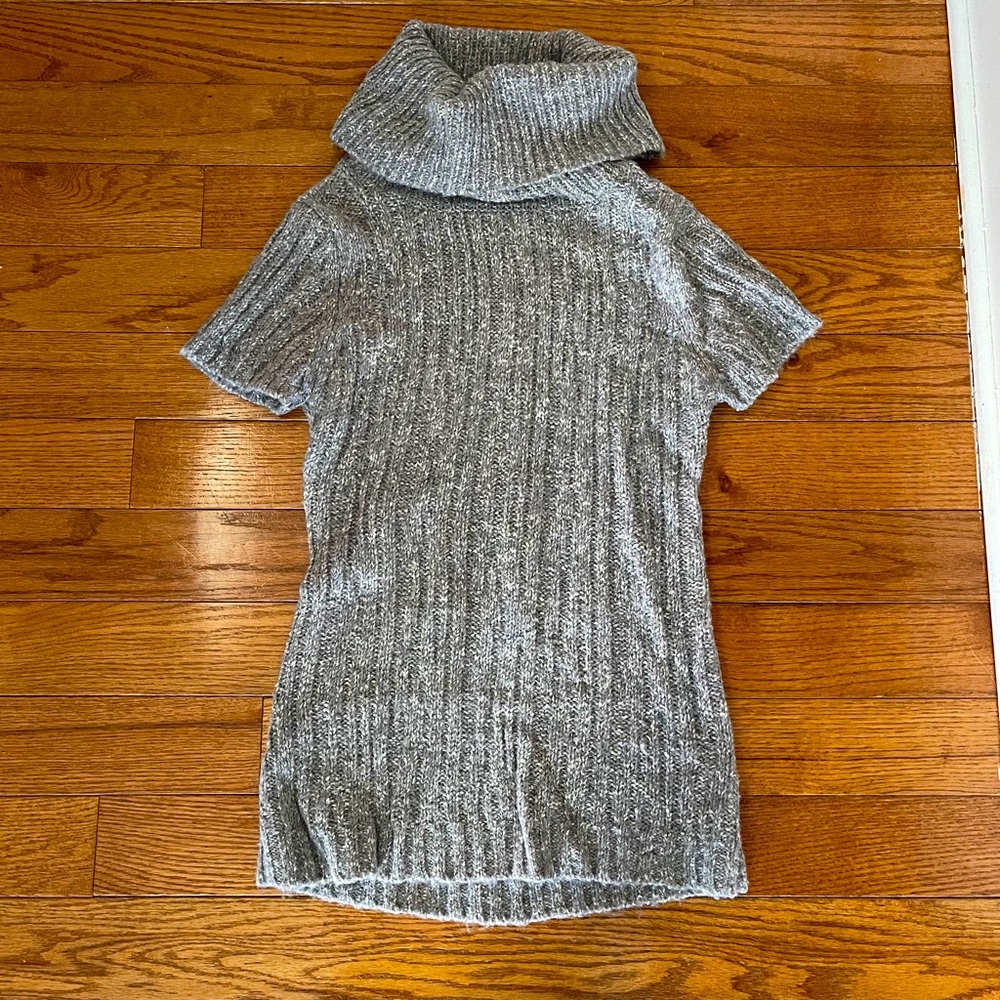 Tunic shirt sleeve sweater